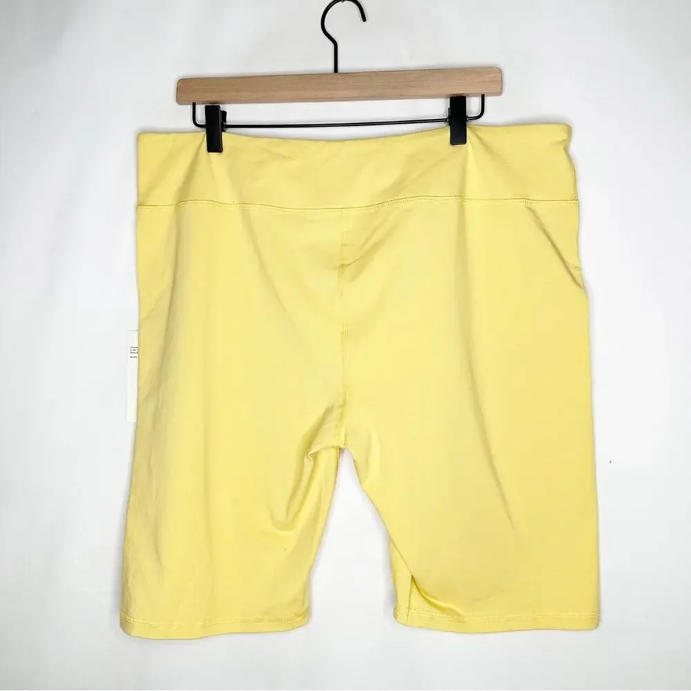 MATE the LABEL Organic Stretch Biker Shorts Yellow NWT in 3X - Picture 5 of 5